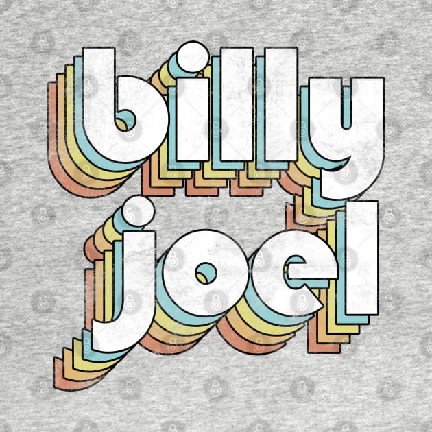 Billy Joel - Retro Rainbow Letters by Dimma Viral